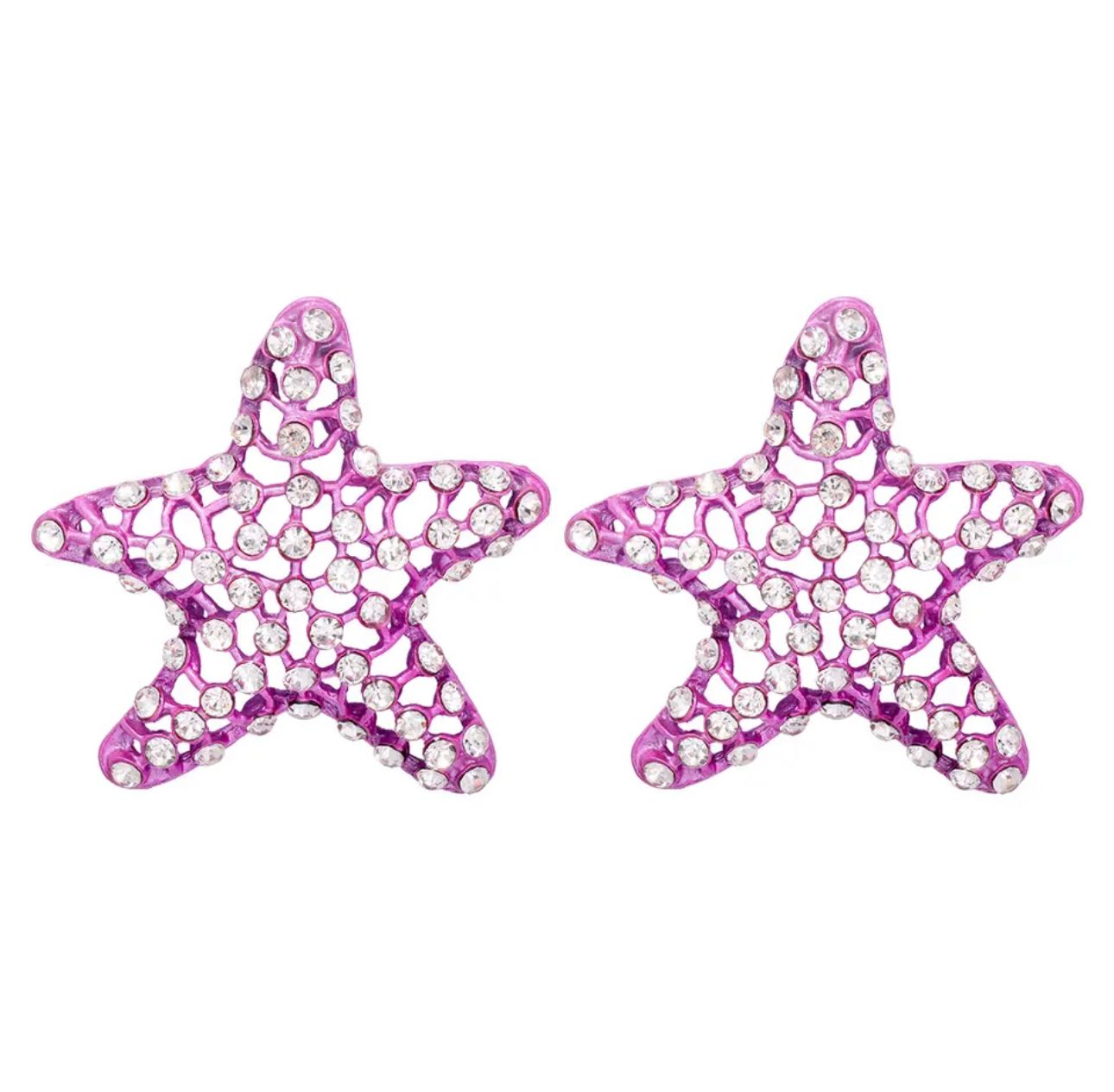 Magenta Bright Star Earrings